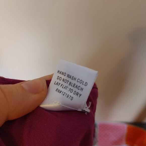 Charming Charlie Size Small Purple Grey Gray Blouse Embroidered Flowy Chic Boho - Picture 11 of 14